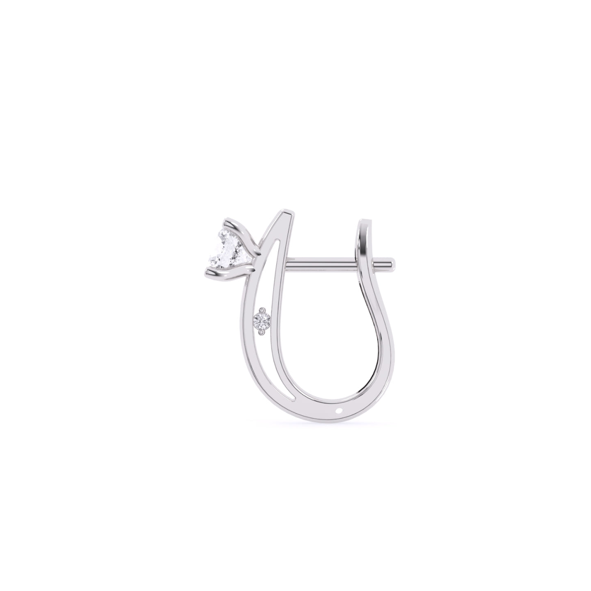 Round Lab Grown Diamond Hoop Earrings